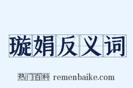 璇娟反义词是什么意思的图片